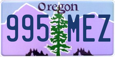 OR license plate 995MEZ