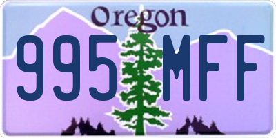 OR license plate 995MFF