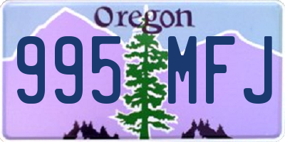 OR license plate 995MFJ