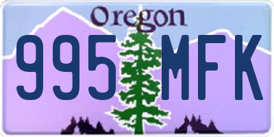 OR license plate 995MFK