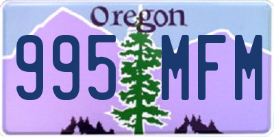 OR license plate 995MFM