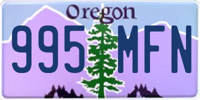 OR license plate 995MFN