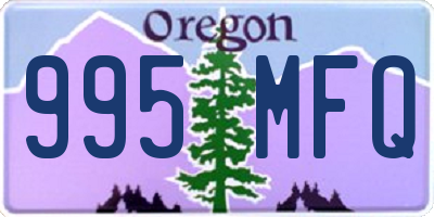 OR license plate 995MFQ