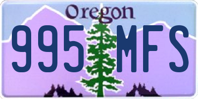 OR license plate 995MFS