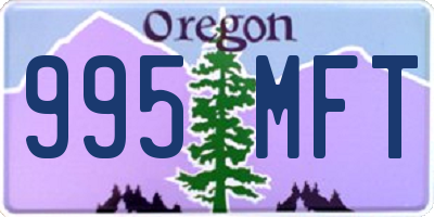 OR license plate 995MFT