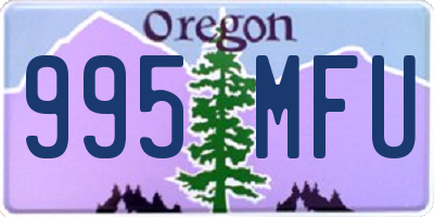 OR license plate 995MFU