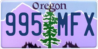 OR license plate 995MFX