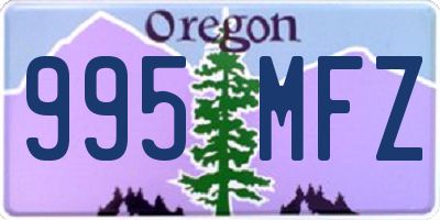 OR license plate 995MFZ