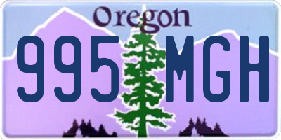 OR license plate 995MGH