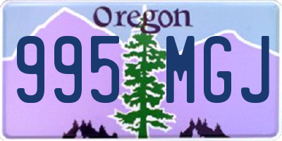 OR license plate 995MGJ