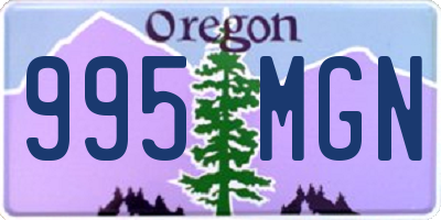OR license plate 995MGN