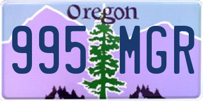 OR license plate 995MGR