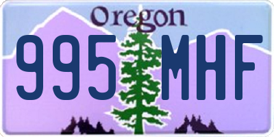 OR license plate 995MHF