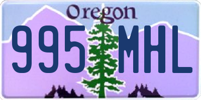 OR license plate 995MHL