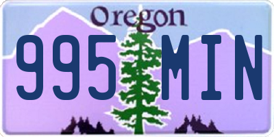OR license plate 995MIN