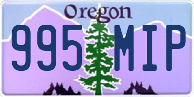 OR license plate 995MIP