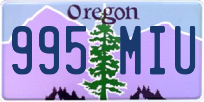 OR license plate 995MIU