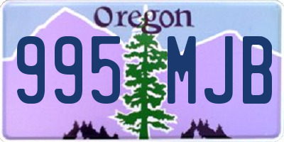OR license plate 995MJB