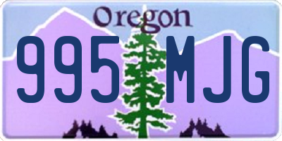 OR license plate 995MJG