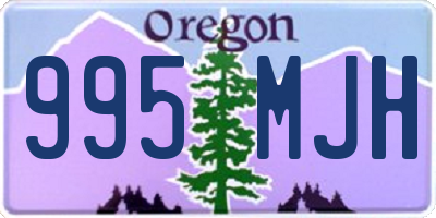 OR license plate 995MJH