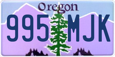 OR license plate 995MJK