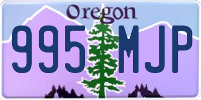 OR license plate 995MJP