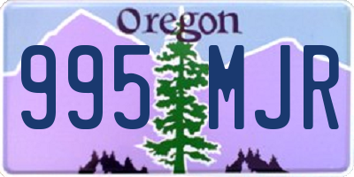 OR license plate 995MJR