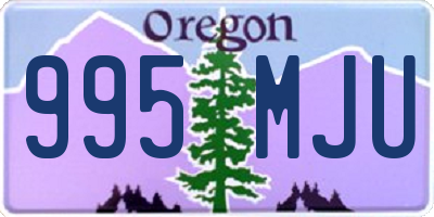 OR license plate 995MJU