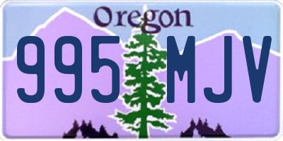 OR license plate 995MJV