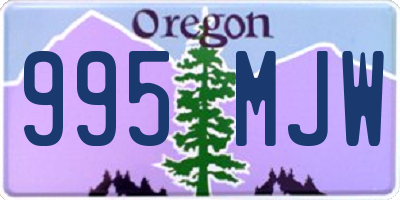 OR license plate 995MJW