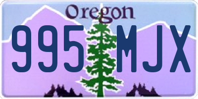 OR license plate 995MJX