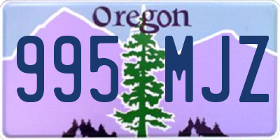 OR license plate 995MJZ