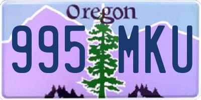 OR license plate 995MKU