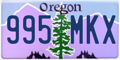 OR license plate 995MKX