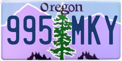 OR license plate 995MKY