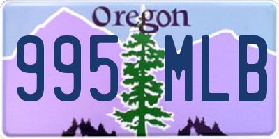 OR license plate 995MLB