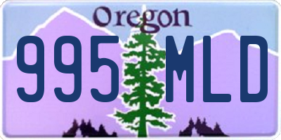 OR license plate 995MLD