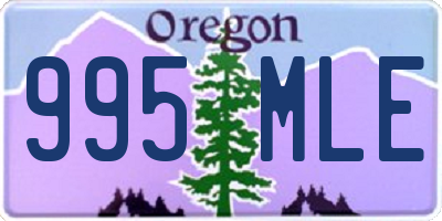 OR license plate 995MLE