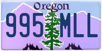 OR license plate 995MLL