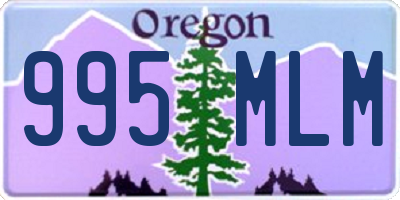 OR license plate 995MLM