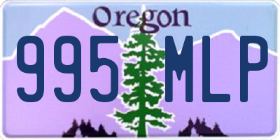 OR license plate 995MLP