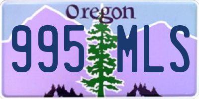 OR license plate 995MLS