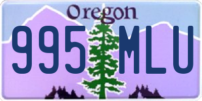 OR license plate 995MLU