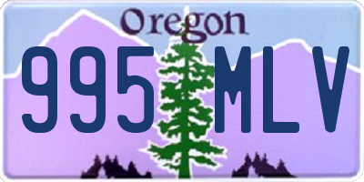 OR license plate 995MLV