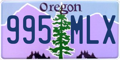 OR license plate 995MLX