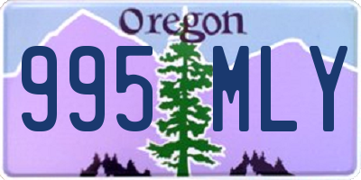 OR license plate 995MLY