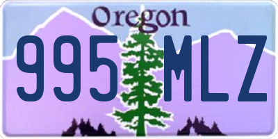 OR license plate 995MLZ