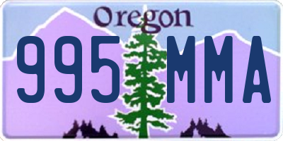 OR license plate 995MMA