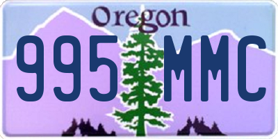 OR license plate 995MMC