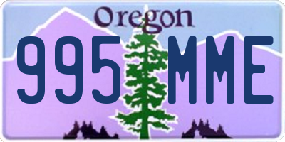 OR license plate 995MME